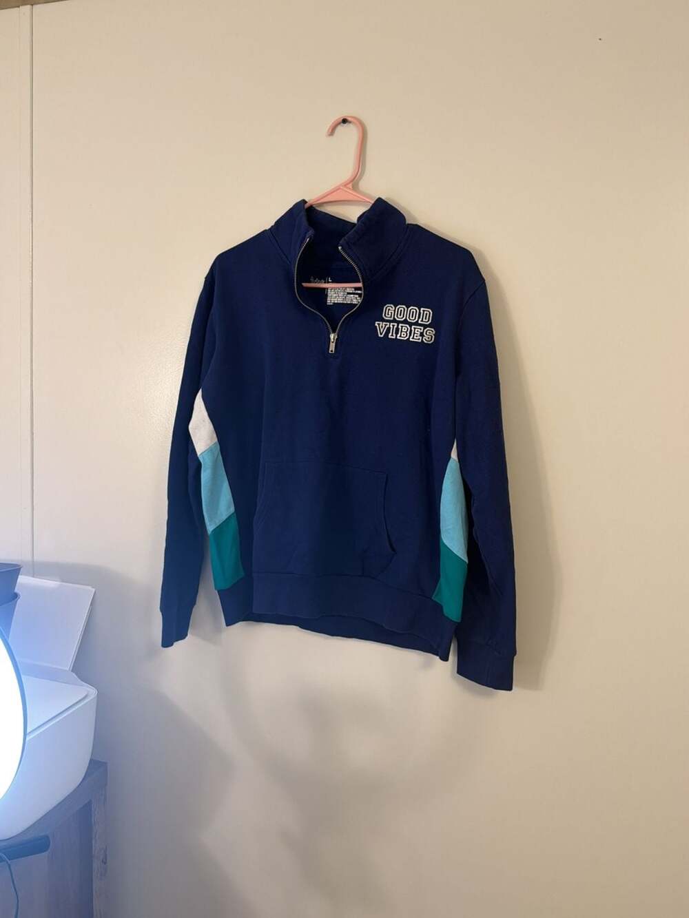 Flirtitude Active Good Vibes Quarter Zip Sweatshirt Size L